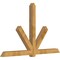 Ekena Millwork Kennewick Rough Sawn Timber Gable Bracket, Western Red Cedar, 108"W x 68"H x 6"D x 6"F, 15/12 Pitch GBW108X68X0606KEN00RWR - alternate 2